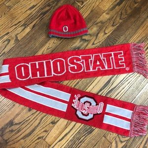 Ohio State Beanie and Scarf Set